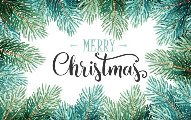 Çam dalları el yazısı yazı ile