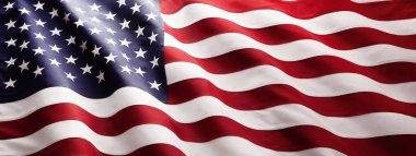 Amerikan bayrağı dalga yakın çekim