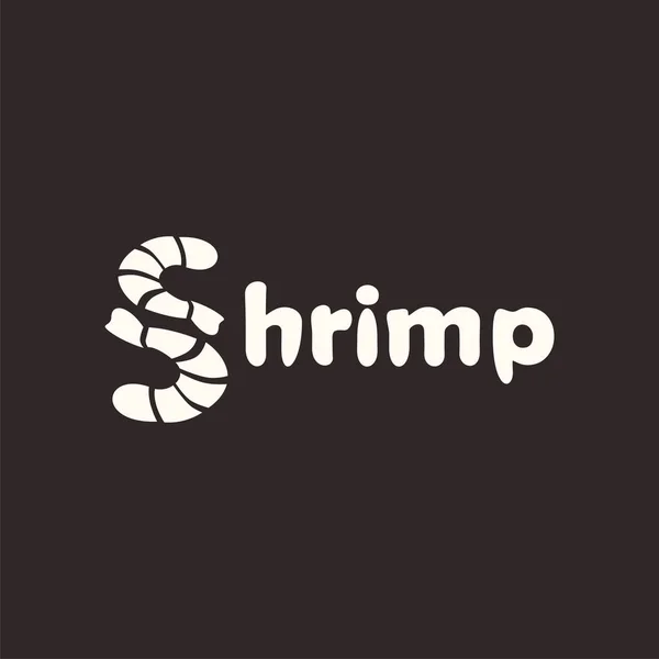 Logo word shrimp — Stock Vector