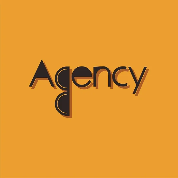 Logo Word Agency — Stock Vector