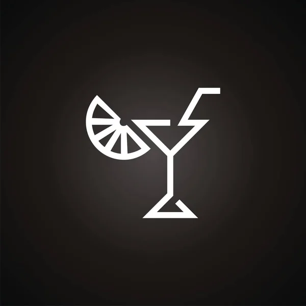 Vektor-Logo-Weinglas mit orangen Früchten — Stockvektor