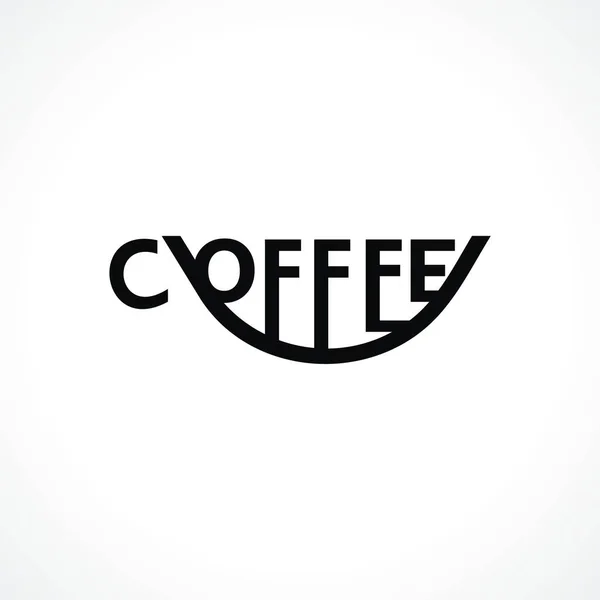 Logo mit Tasse Kaffee. — Stockvektor