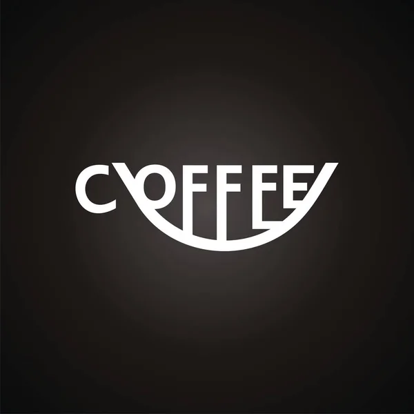 Logo mit Tasse Kaffee. — Stockvektor