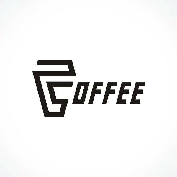Logo z kawy kubek i tekst. — Wektor stockowy