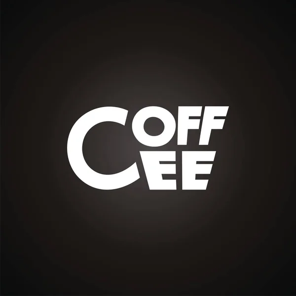 Logotipo com copo feito como texto Café . —  Vetores de Stock