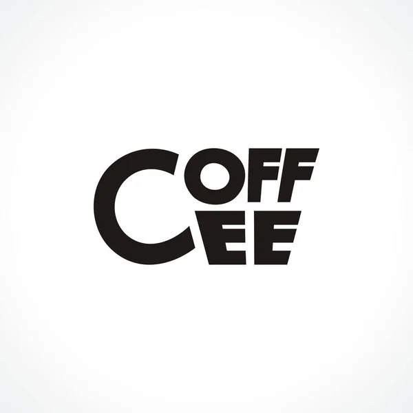 Logotipo com copo feito como texto Café . —  Vetores de Stock