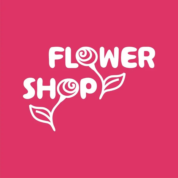 Çiçekler teslimat şirketi ya da çiçekçi dükkanı için görüntü — Stok Vektör