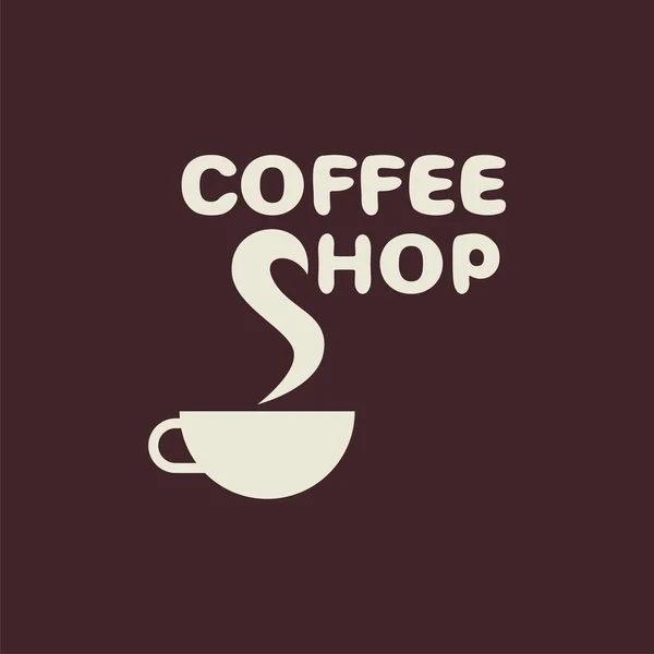 Logo z kawiarni cup i tekst. — Wektor stockowy