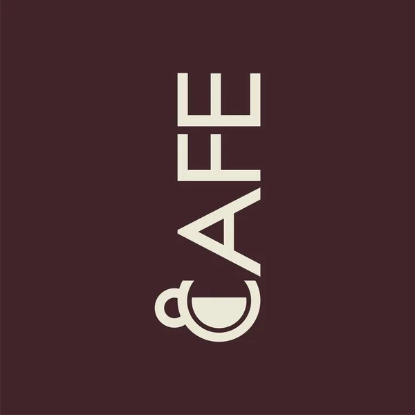 Λογότυπο με Κύπελλο και κείμενο καφέ. — Διανυσματικό Αρχείο