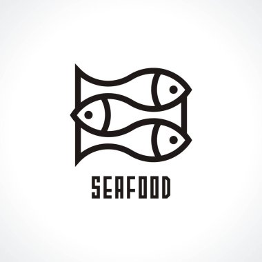 Balık izole vektör simge. 