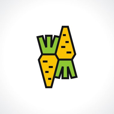 vektör logo havuç. 