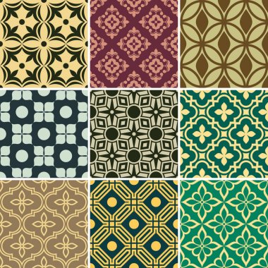 Retro sorunsuz duvar kağıdı desenleri