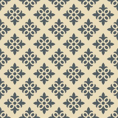 Retro pürüzsüz süs deseni