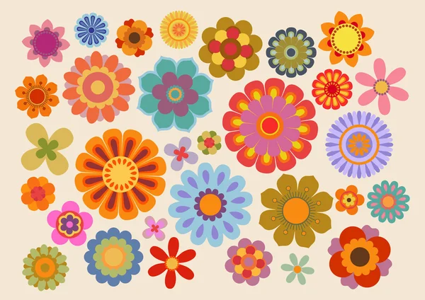 Vintage bloemen (deel 5) — Stockvector