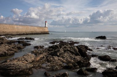 Red Lighthouse in Les Sables d'Olonne - France