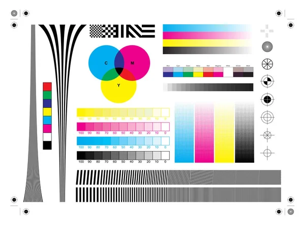 Calibration printing marks — Stock Vector