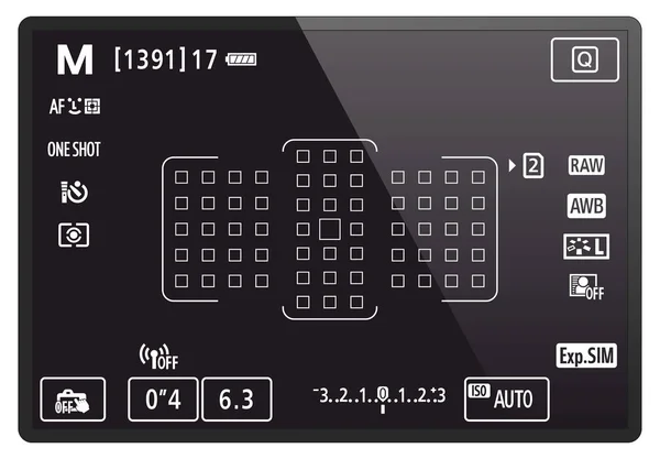 Kamera-LCD-Bildschirm — Stockvektor