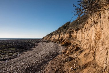 Small cliffs on la Pointe du Payre in Vendee (France)