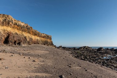 Small cliffs on la Pointe du Payre in Vendee (France)