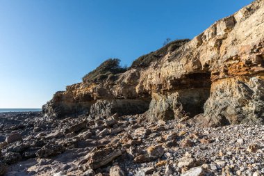 Small cliffs on la Pointe du Payre in Vendee (France)