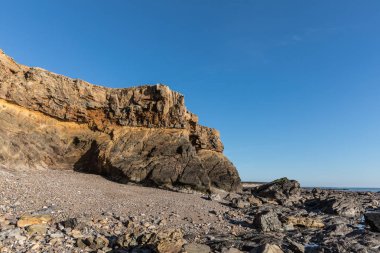 Small cliffs on la Pointe du Payre in Vendee (France)