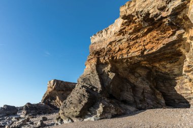 Small cliffs on la Pointe du Payre in Vendee (France)