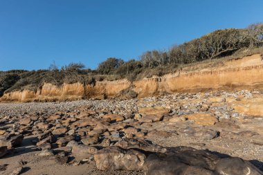 Small cliffs on la Pointe du Payre in Vendee (France)