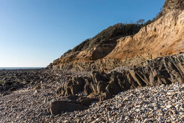 Small cliffs on la Pointe du Payre in Vendee (France)
