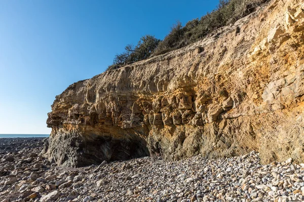 Small cliffs on la Pointe du Payre in Vendee (France)