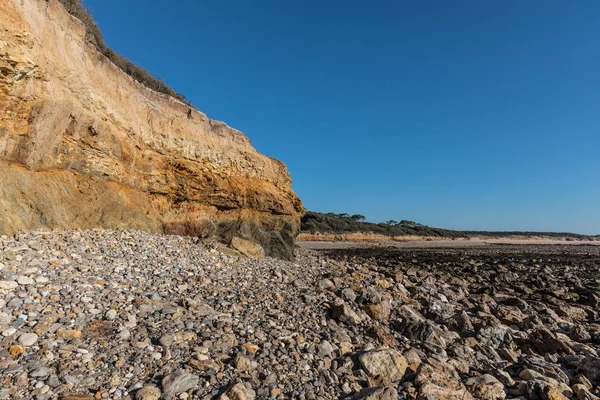 Small cliffs on la Pointe du Payre in Vendee (France)