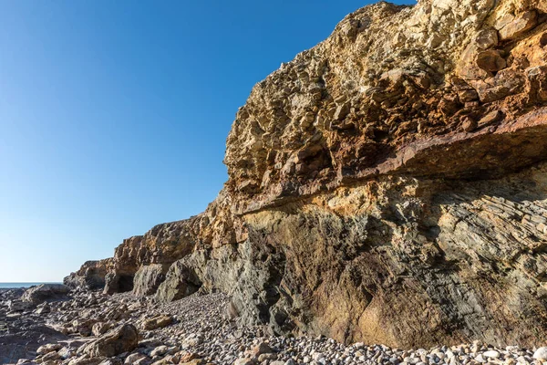 Small cliffs on la Pointe du Payre in Vendee (France)