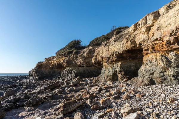 Small cliffs on la Pointe du Payre in Vendee (France)