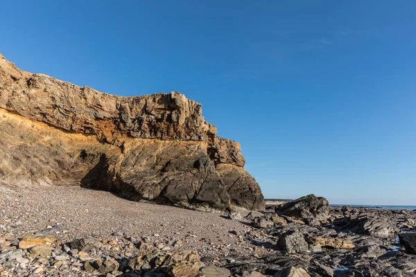 Small cliffs on la Pointe du Payre in Vendee (France)