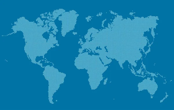 小さな正方形の世界地図 — ストックベクタ