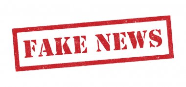 Fake news red stamp clipart