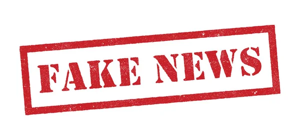 Fake news red stamp — Stock Vector