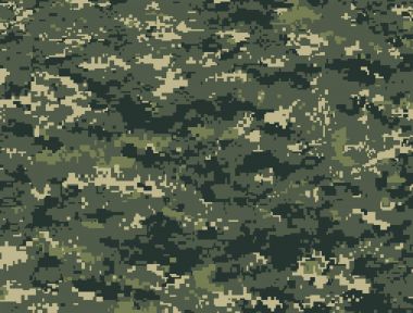 Dark green pixels camouflage clipart