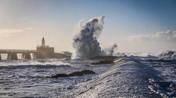 Storm on the jetty