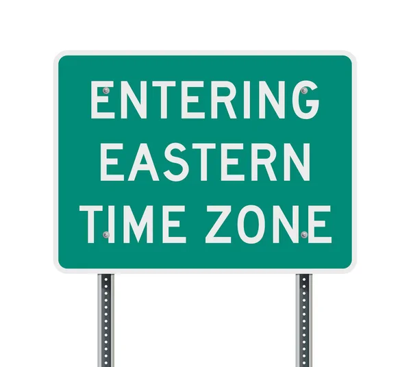 Eastern Time Zone road sign — Stock Vector