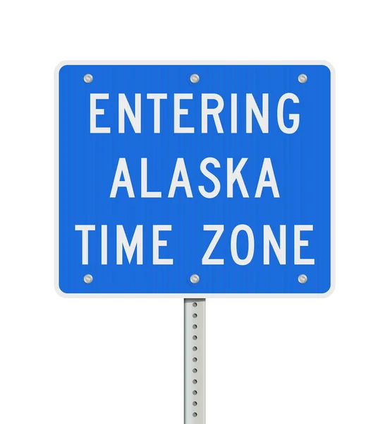 Entrée Alaska Time Zone panneau routier — Image vectorielle