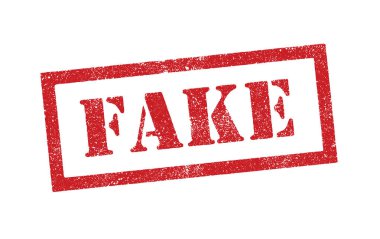 Kırmızı mürekkep damgası Word'de sahte vektör çizim