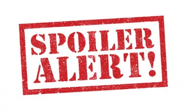 Vector illustration of the word Spoiler Alert in red ink stamp clipart