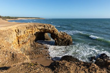La Pointe du Payre kıyısında Jard sur Mer 'de (Vendee, Fransa)