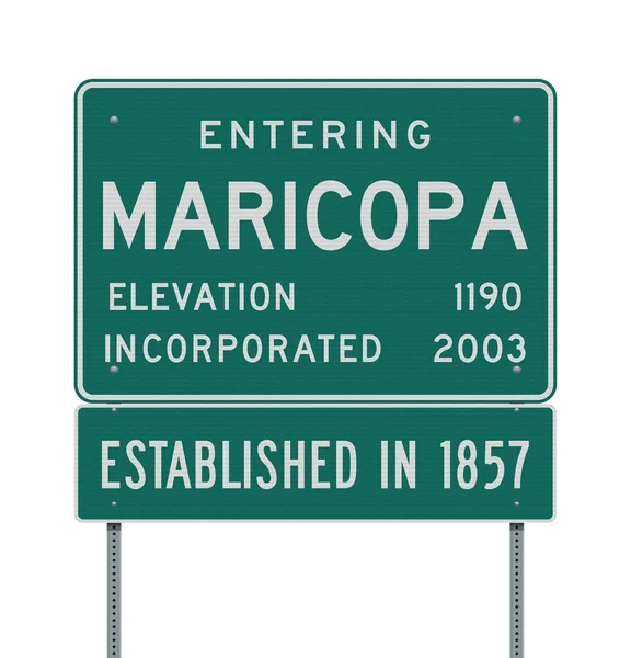 Vector Illustration Entering Maricopa Green Road Sign — стоковий вектор