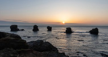 Sunset over Les Cinq Pineaux in Saint-Hilaire-de-Riez (Vendee, France)