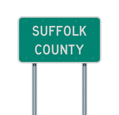 Suffolk County yeşil yol işaretinin vektör illüstrasyonu