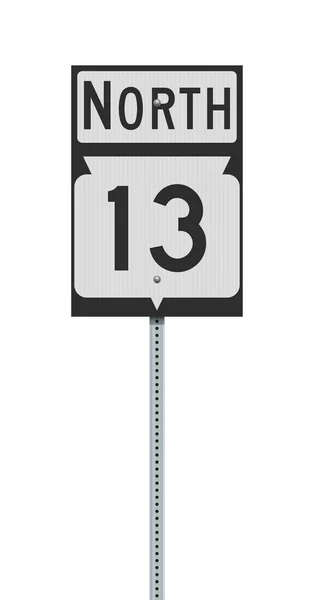 Vector Illustration Wisconsin State Highway Road Sign Metallic Post — Stock Vector