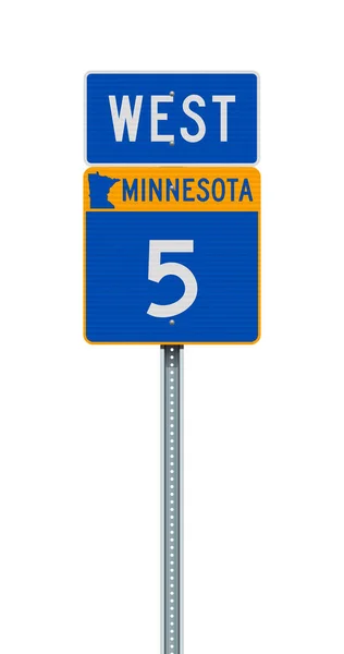 Εικονογράφηση Διάνυσμα Της Minnesota State Highway Οδική Πινακίδα Μεταλλική Θέση — Διανυσματικό Αρχείο