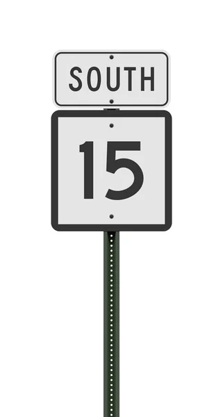 Vektorillustration Des Verkehrszeichens Des Connecticut State Highway Auf Einem Metallpfosten — Stockvektor