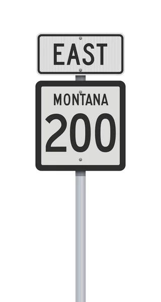 Εικονογράφηση Διάνυσμα Της Montana State Highway 200 Και Ανατολικές Πινακίδες — Διανυσματικό Αρχείο